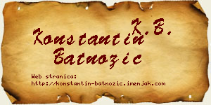 Konstantin Batnožić vizit kartica